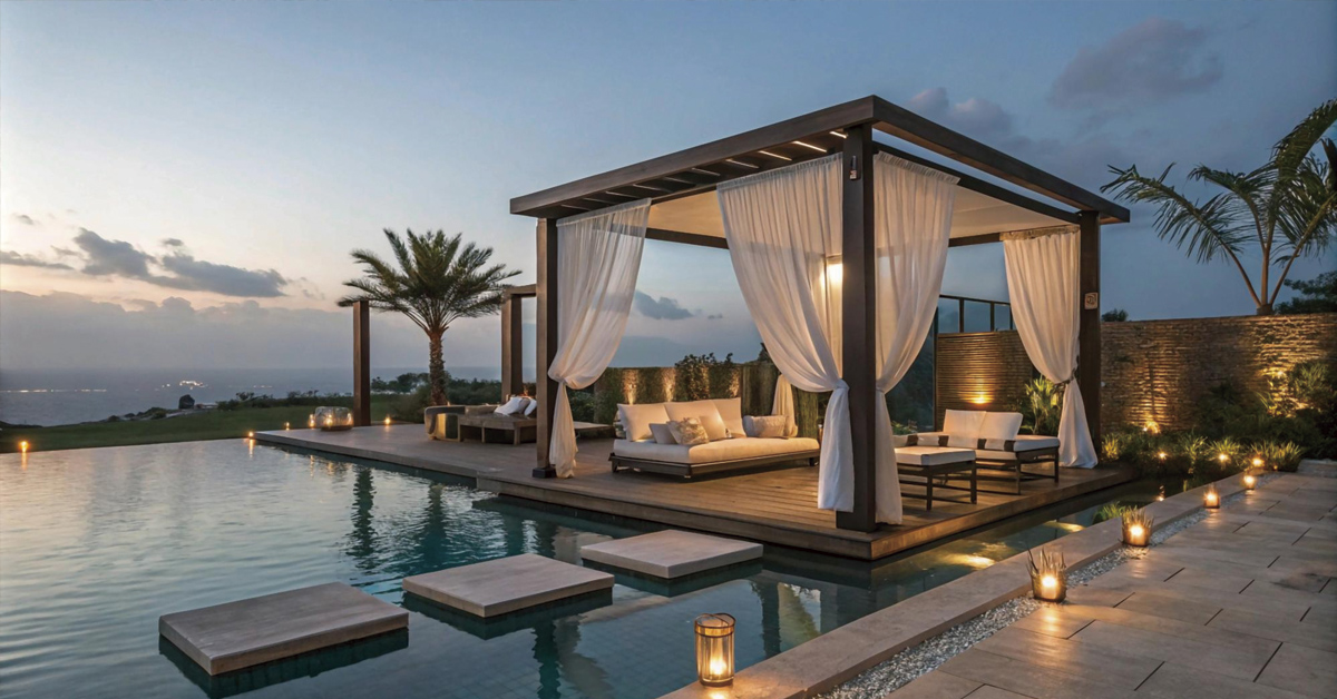 villa alquiler ibiza anochecer