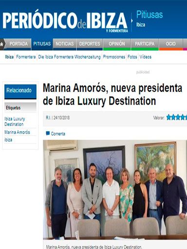 Marina Amorós, nueva presidenta de Ibiza Luxury Destination.