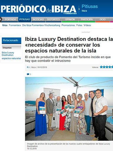 Ibiza Luxury Destination destaca la necesidad de conservar los espacios naturales de la isla