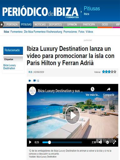 ILD lanza su vídeo para promocionar la isla con Paris Hilton y Ferran Adrià